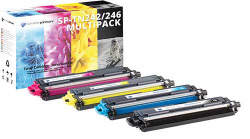 Kompatibles Toner-Multipack ersetzt Brother TN-242 und TN-246, geeignet für verschiedene Brother Druckermodelle
